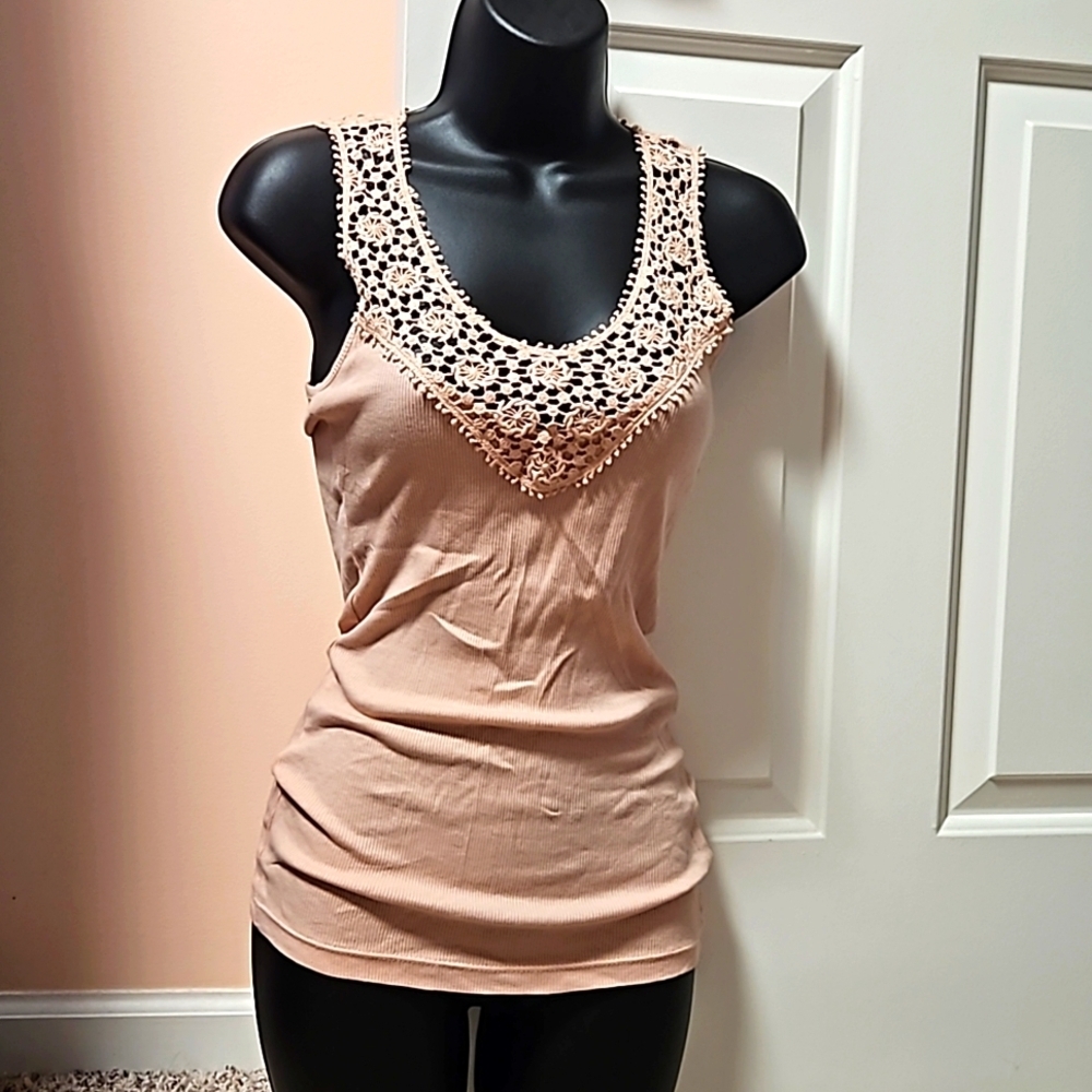 Lascana Embroidered Racerback Tank Top